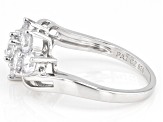 Pre-Owned White Cubic Zirconia Platinum Over Sterling Silver Ring 2.39ctw