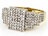 Pre-Owned Candlelight Diamonds™ 10k Yellow Gold Cluster Ring 1.75ctw