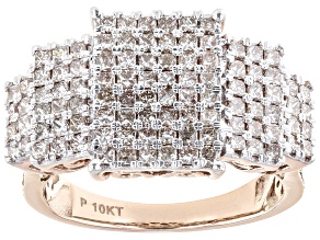 Pre-Owned Candlelight Diamonds™ 10k Rose Gold Cluster Ring 1.75ctw