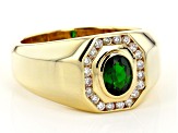 Pre-Owned Green Chrome Diopside 10k Yellow Gold Mens Ring .97ctw