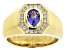 Pre-Owned Blue Tanzanite 10k Yellow Gold Mens Ring .93ctw