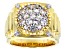 Pre-Owned White Zircon 10k Yellow Gold Mens Ring 2.08ctw