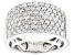 Pre-Owned White Diamond 14k White Gold Wide Band 1.50ctw