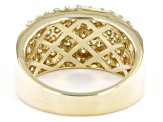 Pre-Owned White Diamond 14k Yellow Gold Wide Band Ring 1.50ctw