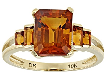 Picture of Pre-Owned Orange Madeira Citrine 10k Yellow Gold Ring 2.29ctw