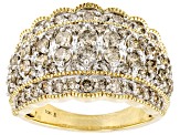 Pre-Owned Diamond 10k Yellow Gold Wide Band Ring 2.00ctw