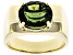 Pre-Owned Green Moldavite 10k Yellow Gold Men's Ring 3.03ct