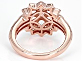 Pre-Owned Peach Morganite 18k Rose Gold Over Sterling Silver Ring 1.08ctw