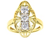Pre-Owned Moissanite 14k Yellow Gold Over Silver Ring .99ctw DEW