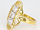 Pre-Owned Moissanite 14k Yellow Gold Over Silver Ring .99ctw DEW