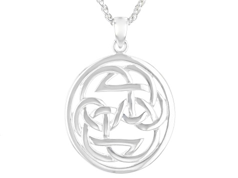 Pre-Owned Sterling Silver Lewis Knot Path of Life Pendant with Chain