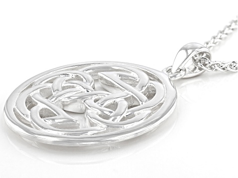 Pre-Owned Sterling Silver Lewis Knot Path of Life Pendant with Chain