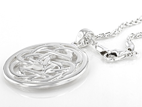 Pre-Owned Sterling Silver Lewis Knot Path of Life Pendant with Chain
