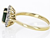 Pre-Owned Green Chrome Diopside 18k Yellow Gold Over Sterling Silver Ring 1.60ctw