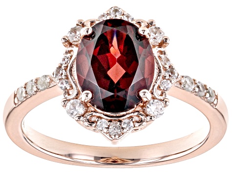 Pre-Owned Red Garnet 18k Rose Gold Over Sterling Silver Ring 2.39ctw
