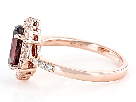Pre-Owned Red Garnet 18k Rose Gold Over Sterling Silver Ring 2.39ctw