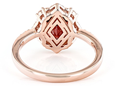 Pre-Owned Red Garnet 18k Rose Gold Over Sterling Silver Ring 2.39ctw