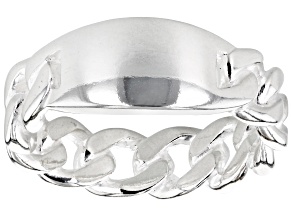 Pre-Owned Sterling Silver ID Link Ring