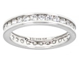Pre-Owned White Cubic Zirconia Rhodium Over Sterling Silver Ring Set 7.53ctw
