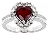 Pre-Owned Mahaleo(R) Ruby Rhodium Over Sterling Silver Ring 3.13ctw