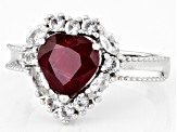 Pre-Owned Mahaleo(R) Ruby Rhodium Over Sterling Silver Ring 3.13ctw