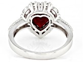 Pre-Owned Mahaleo(R) Ruby Rhodium Over Sterling Silver Ring 3.13ctw