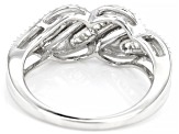 Pre-Owned White Diamond Rhodium Over Sterling Silver Band Ring 0.25ctw
