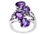 Pre-Owned Lavender Amethyst Rhodium Over Sterling Silver Ring 6.11ctw