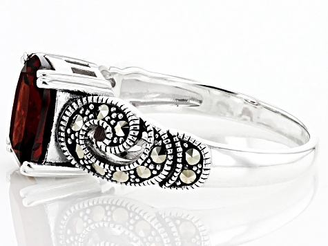 Pre-Owned Red Garnet Sterling Silver Ring 2.04ct