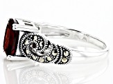Pre-Owned Red Garnet Sterling Silver Ring 2.04ct