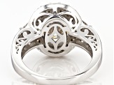 Pre-Owned Moissanite Platineve Cocktail Ring 6.82ctw DEW