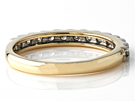 Pre-Owned White Diamond 10k Yellow Gold Band Ring 0.45ctw