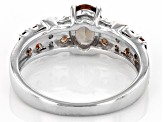 Pre-Owned Brown Andalusite Rhodium Over Sterling Silver Ring 1.10ctw