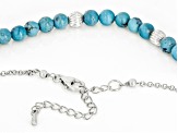 Pre-Owned Kingman Turquoise Silver Station Necklace