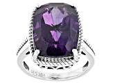 Pre-Owned Purple African Amethyst Sterling Silver Ring 8.50ct