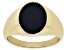 Pre-Owned Black Onyx 18k Yellow Gold Over Sterling Silver Men's Ring
