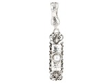 Pre-Owned White Cultured Freshwater Pearl Silver Enhancer Pendant