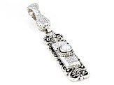 Pre-Owned White Cultured Freshwater Pearl Silver Enhancer Pendant