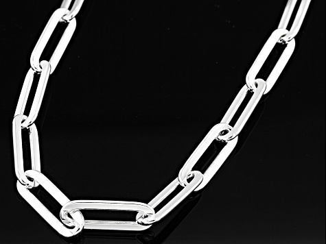 Pre-Owned Sterling Silver 5.9mm Paperclip 18 Inch Chain