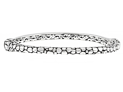 Pre-Owned Sterling Silver Watermark Bangle Bracelet