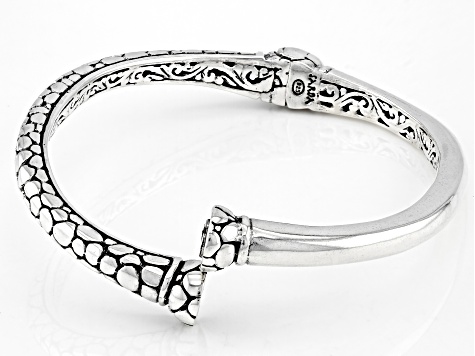 Pre-Owned Sterling Silver Watermark Bangle Bracelet