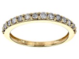 Pre-Owned White Diamond 10k Yellow Gold Band Ring 0.40ctw