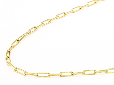 Pre-Owned 18k Yellow Gold Over Sterling Silver Paperclip Chain