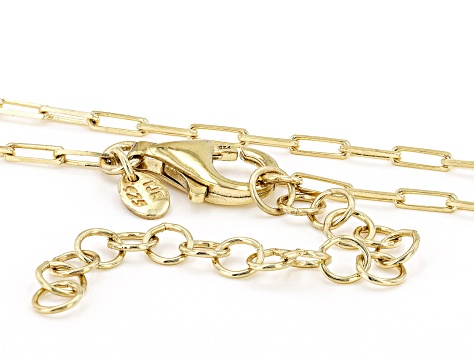 Pre-Owned 18k Yellow Gold Over Sterling Silver Paperclip Chain
