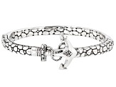 Pre-Owned Silver "Anchor To My Soul" Watermark Bangle Bracelet