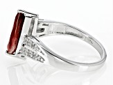 Pre-Owned Red Mahaleo(R) Ruby Rhodium Over Sterling Silver Ring 2.12ctw