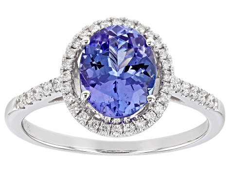Pre-Owned Blue Tanzanite Rhodium Over 14k White Gold Ring 1.90ctw