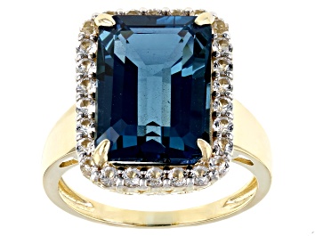 Picture of Pre-Owned London Blue Topaz 10k Yellow Gold Ring 8.73ctw