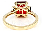 Pre-Owned Orange Mexican Fire Opal 14k Yellow Gold Ring 1.76ctw