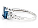 Pre-Owned London Blue Topaz Rhodium Over Sterling Silver Ring 1.94ctw